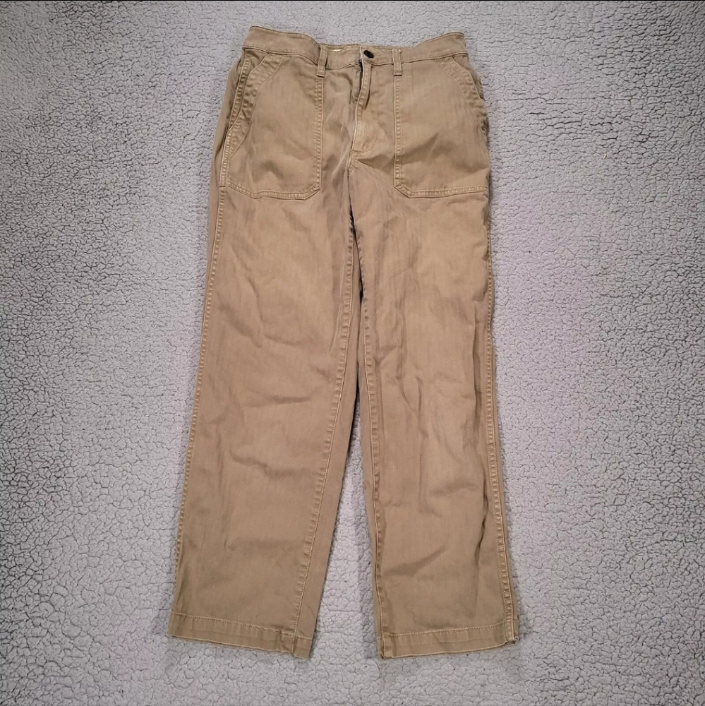 Madewell Womens 28 Pants Chore Pockets Perfect Vintage Straight Cargo Brown
